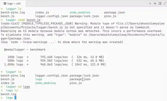 Benchmark logger